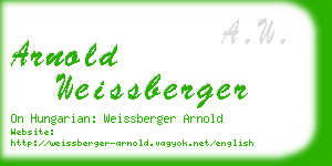 arnold weissberger business card